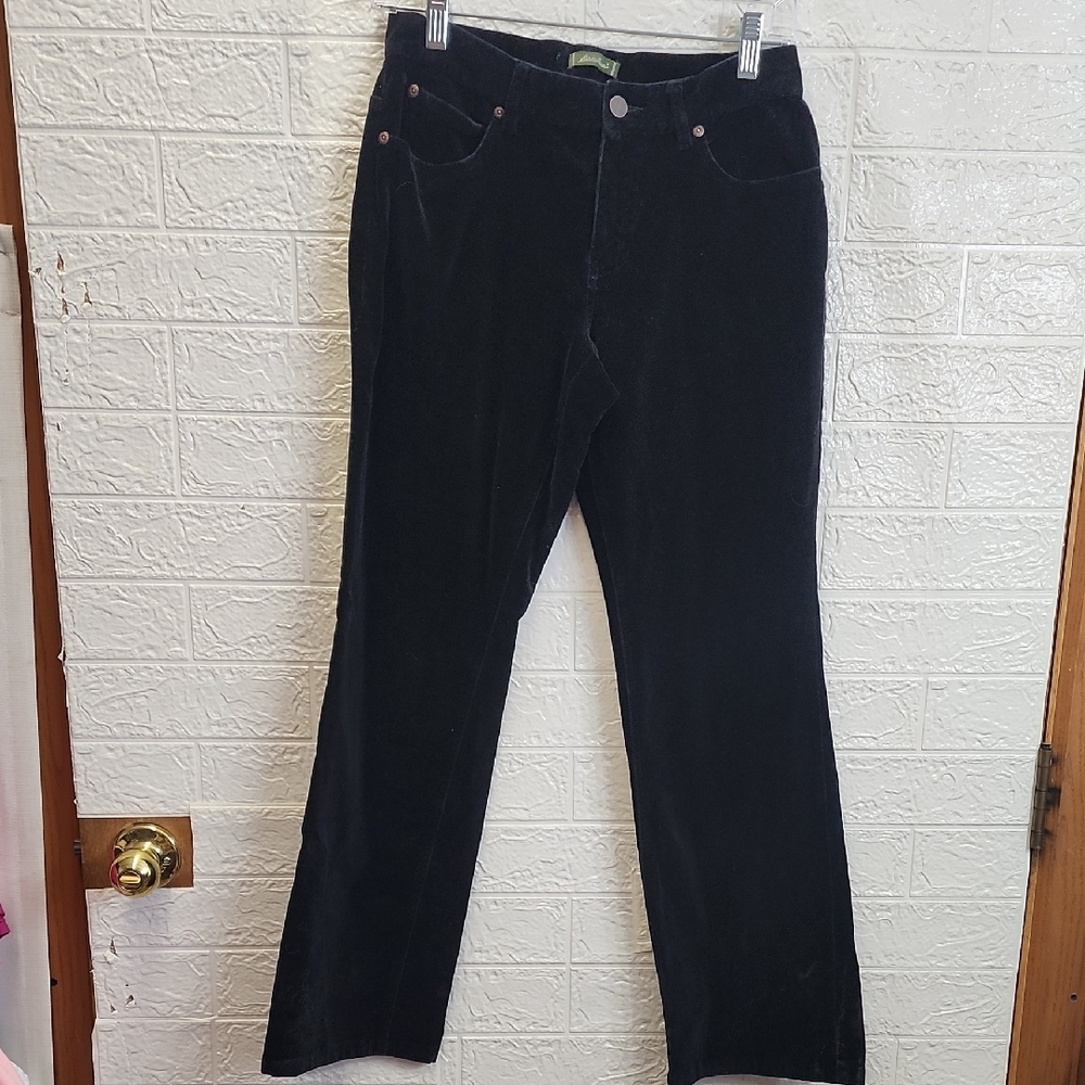 Eddie Bauer Women's Black Velvet Pants